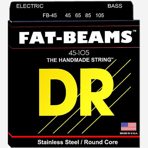 DR Strings FB-45 Fat-Beams .045 - .105 Medium Gauge Stainless Steel Bass Guitar Strings - Free Shipping!