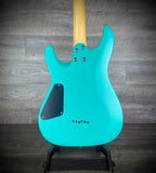 Schecter C-6 Deluxe - Satin Aqua USED