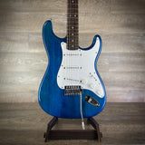 Squier Standard Series Stratocaster FMT – Transparent Blue - USED