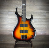 Amazon "F-Style" Lightweight 4-String Electric Bass Sunburst USED