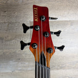 Kiesel VM59K Vanquish Multiscale 5-String Bass – Custom Shop Umber Fade to Crimson Red – Mint