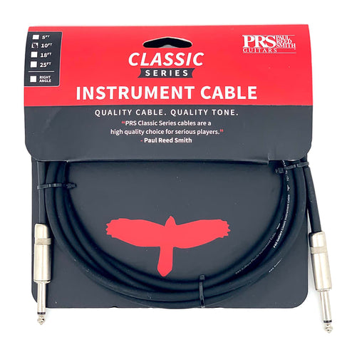 PRS Classic Series Instrument Cable - 10' Straight-Straight - Authorized Dealer!