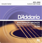 D'Addario EJ26 Phosphor Bronze Custom Light Acoustic Guitar Strings - 3 Sets! - Authorized Dealer!