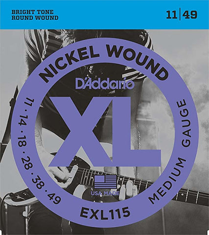 D'Addario EXL115 Nickel Wound Medium/Blues-Jazz Rock Electric Guitar Strings - 3 Sets!