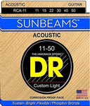 DR Strings RCA-11 Sunbeam Phosphor Bronze .011 - .050 Acoustic Guitar Strings - 3 Sets!
