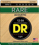 DR Strings RPM-12 Rare Phosphor Bronze .012 - .054 Acoustic Guitar Strings - 3 Sets!