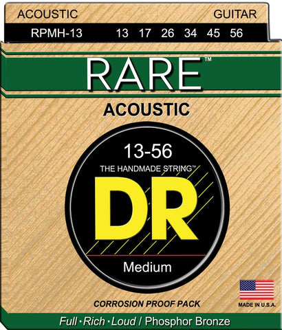 DR Strings RPMH-13 Rare Phosphor Bronze .013 - .056 Acoustic Guitar Strings - 3 Sets!