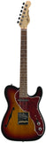 G&L ASAT Classic Thinline - 3-Tone Sunburst / Black Wrap